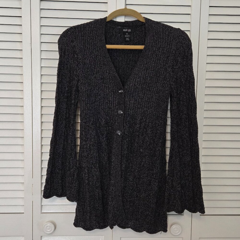 Style&Co Long Cardigan with Bell Sleeves - Size PS
